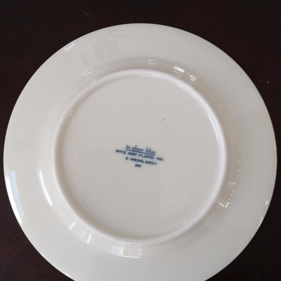 Fitz & Floyd Chinoiserie In Glaze Blue Salad Plates, Set of 4 - Picture 6 of 7